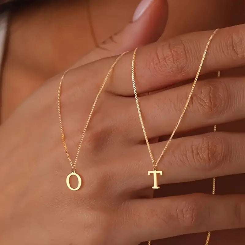18K Gold-Plated Initial Necklace
