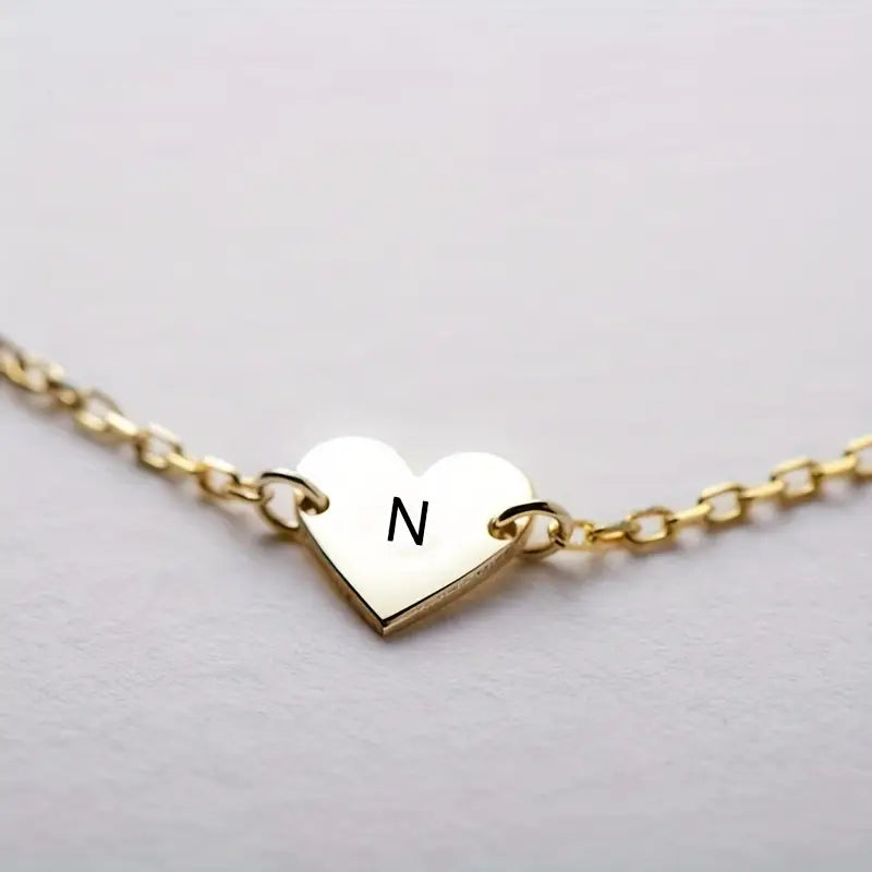 18K Gold-Plated Heart Charm Bracelet