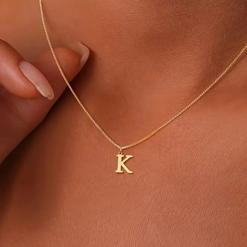 18K Gold-Plated Initial Necklace